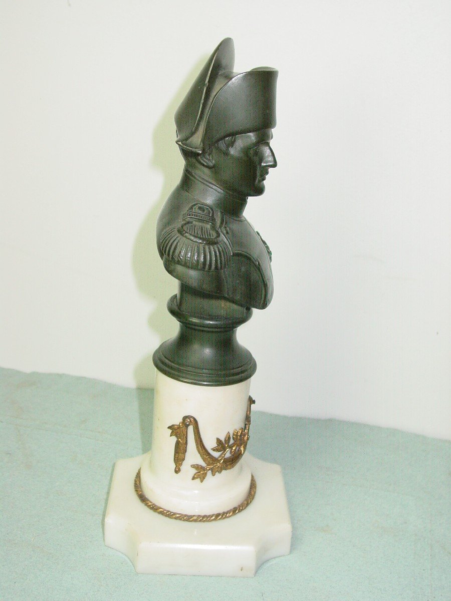 Bust Of Napoleon, 19th Century, In Patinated Bronze-photo-4