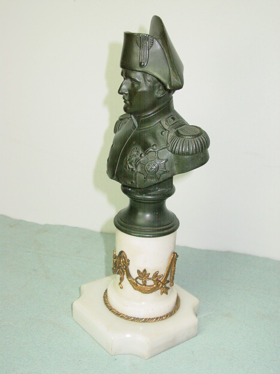 Bust Of Napoleon, 19th Century, In Patinated Bronze-photo-3