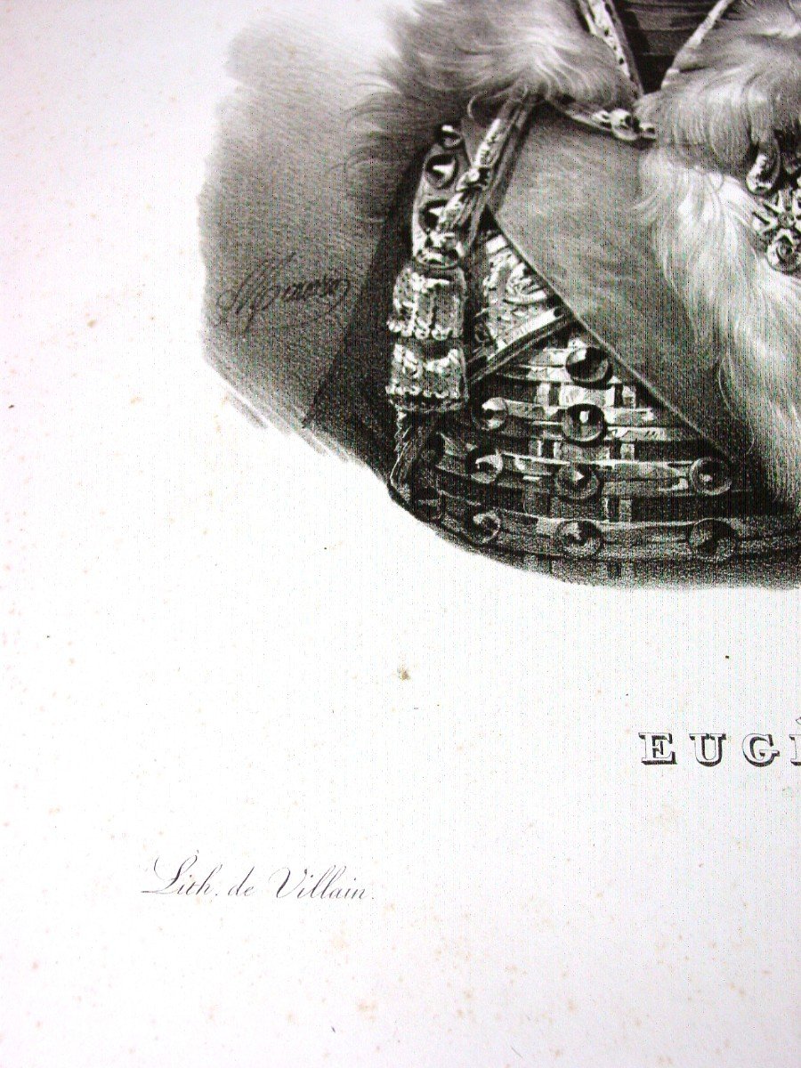 Eugène De Beauharnais Romantic Lithograph By Villain 19th Century-photo-4