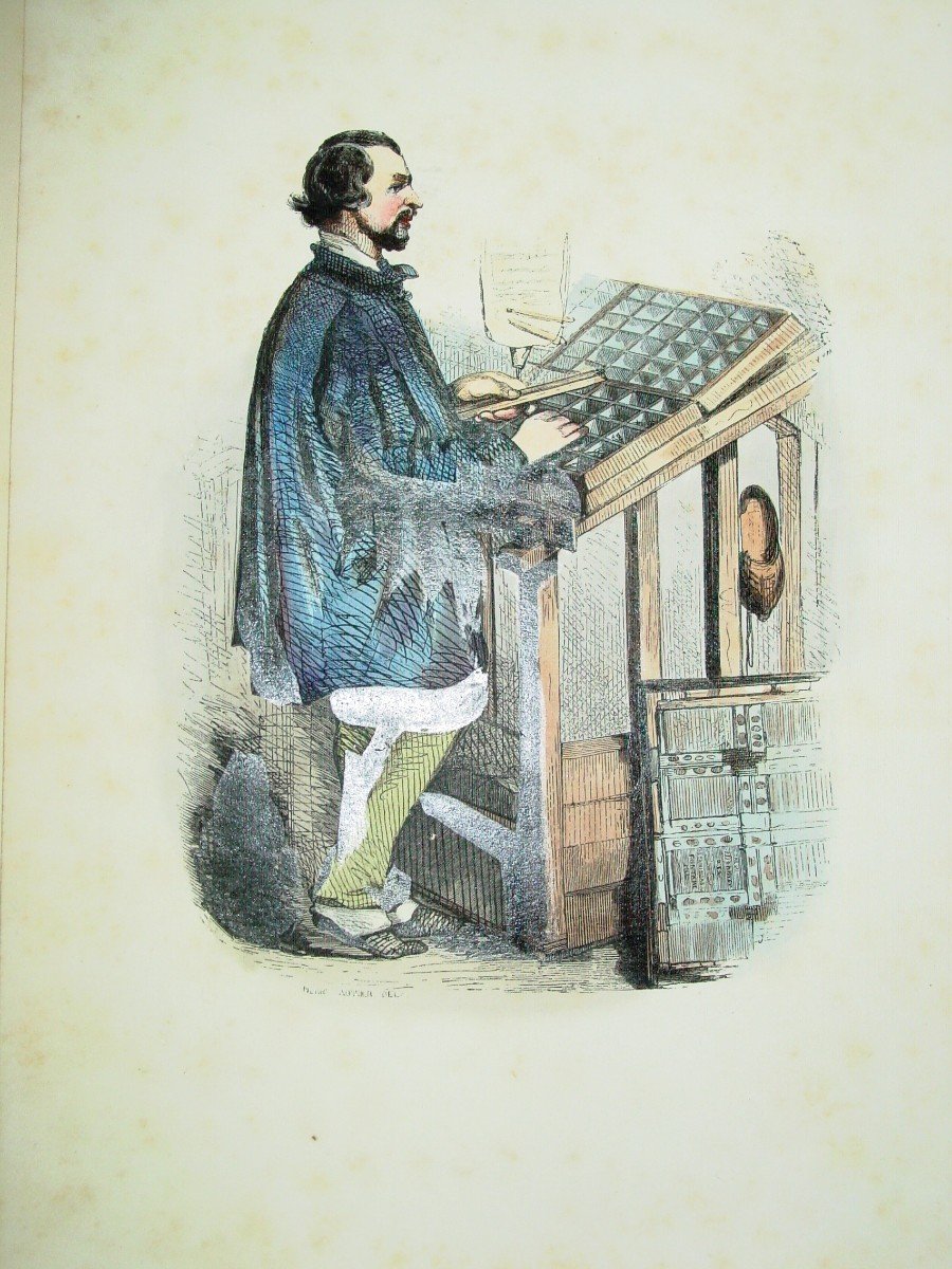 4 Lithographs Caricatures Of The Journalist Of The End Of The 19th Century By Lami, Platier Etc....-photo-5