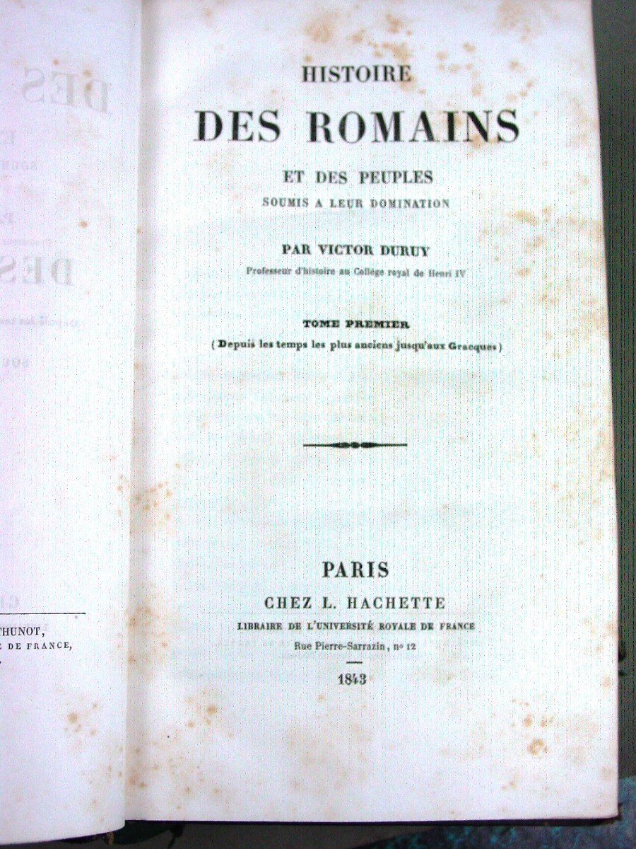 History Of The Romans - V. Duruy 1843 At Hachette-photo-2