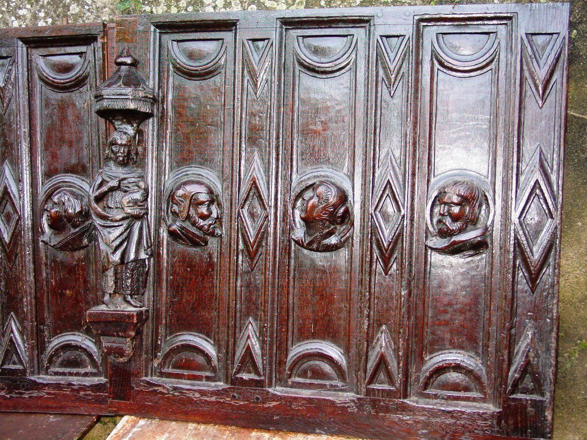 Pair Of 16th Century Panels Jean Baptiste & Dignitaries-photo-2