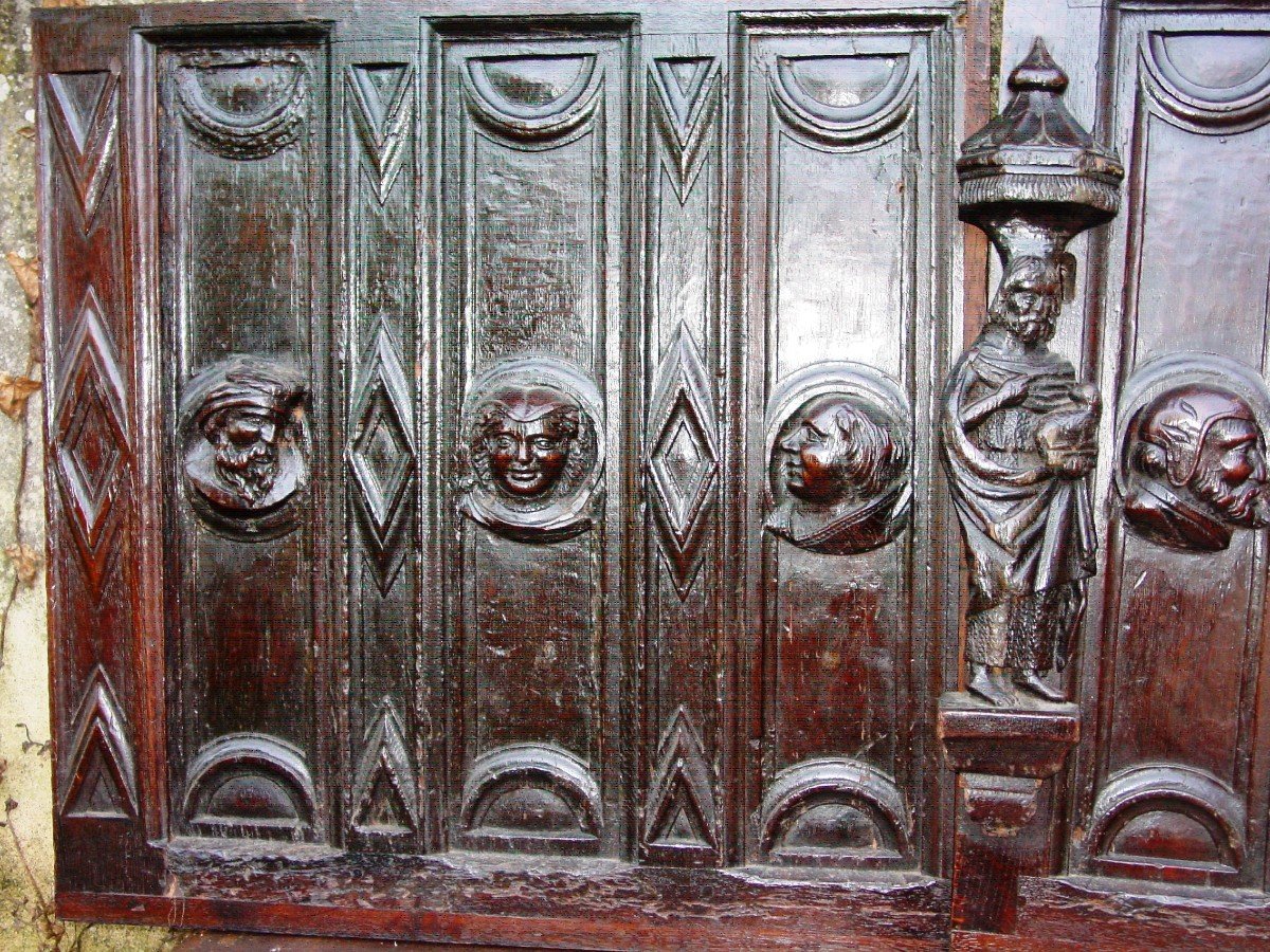 Pair Of 16th Century Panels Jean Baptiste & Dignitaries-photo-3