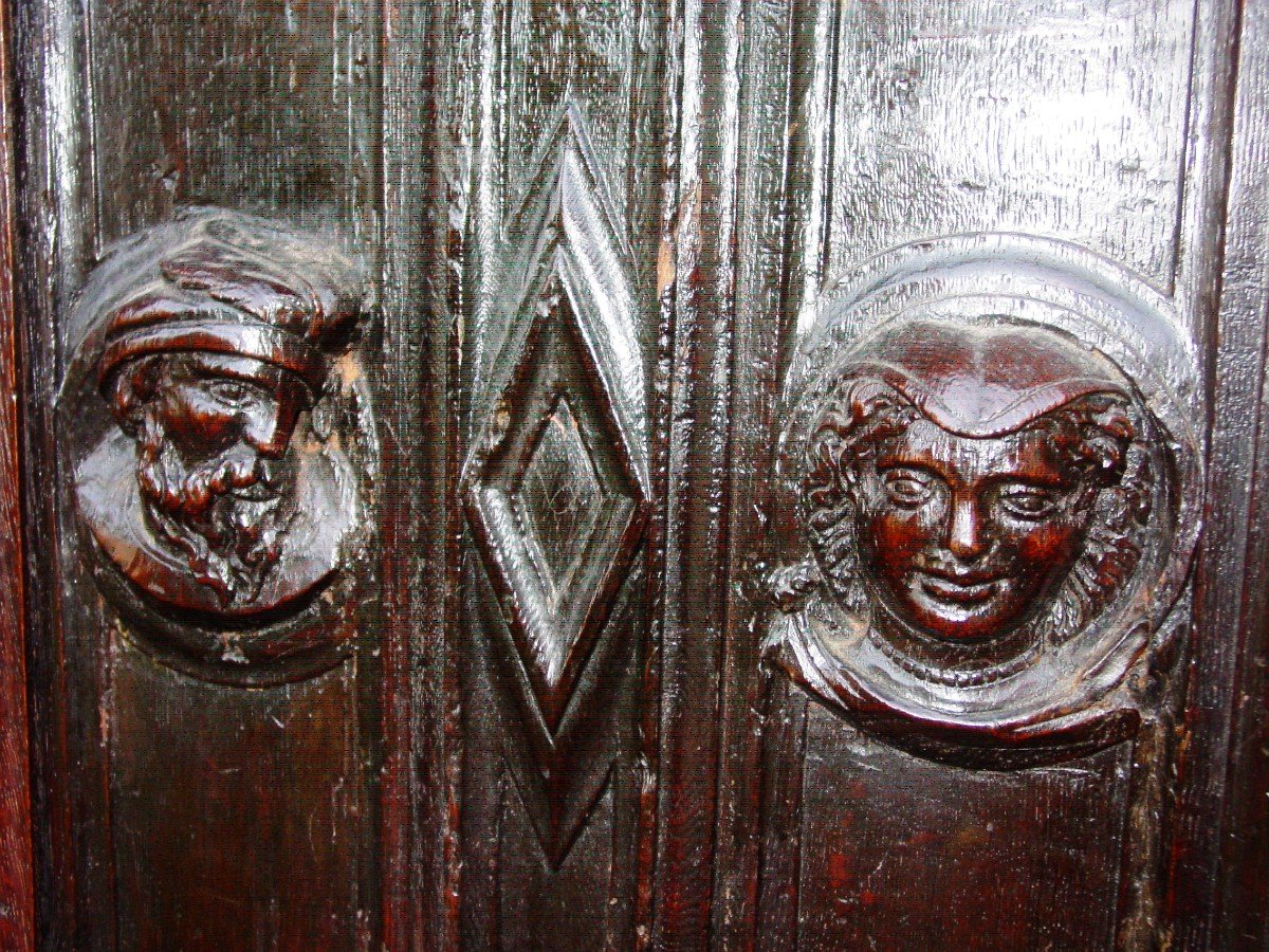 Pair Of 16th Century Panels Jean Baptiste & Dignitaries-photo-2