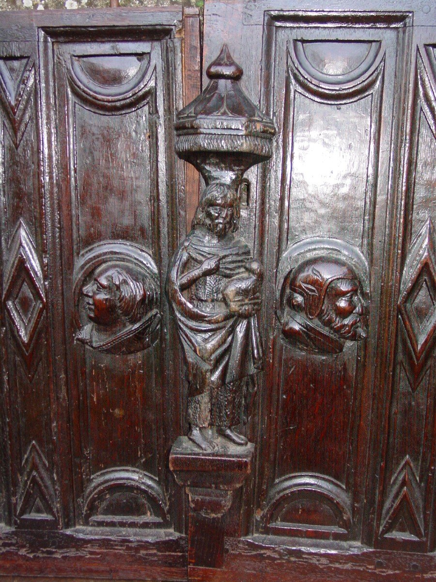 Pair Of 16th Century Panels Jean Baptiste & Dignitaries-photo-5