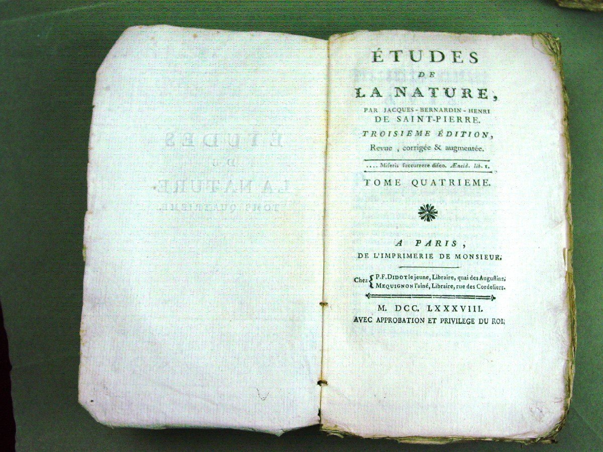 Etudes De La Nature B. De Saint Pierre 1786 -photo-5