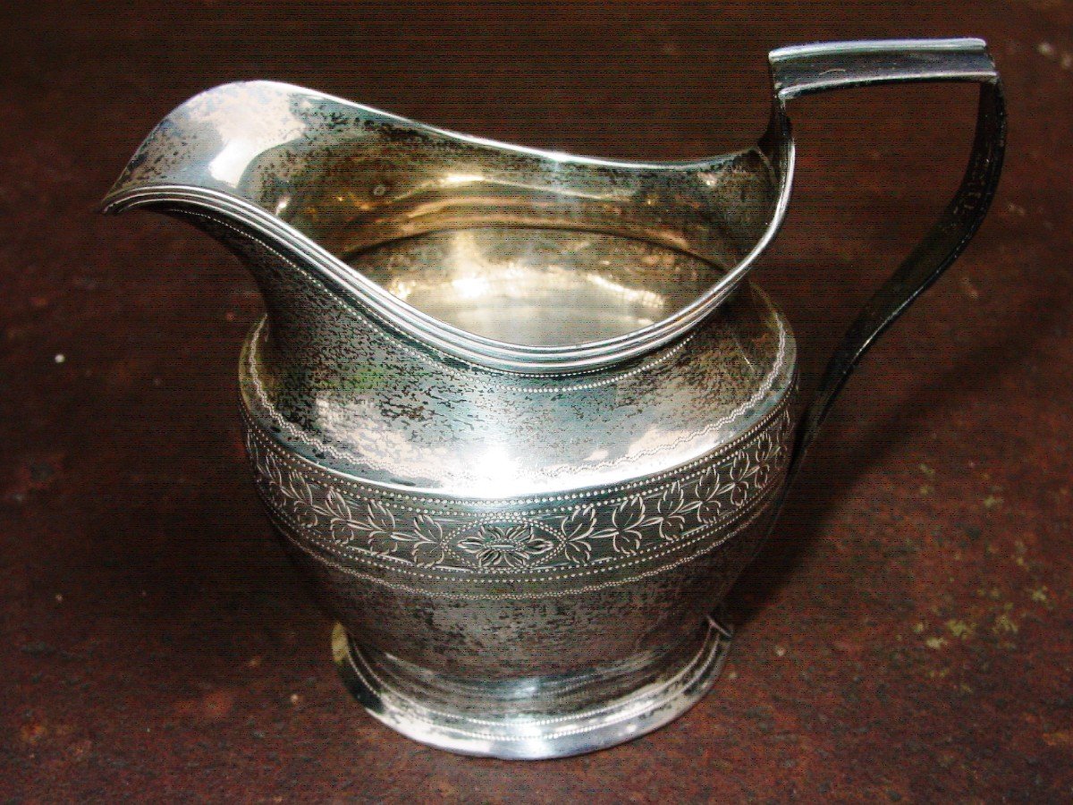 English Silver Cream Pot 1st Half 19th Century Sterling Cream Pot-photo-2