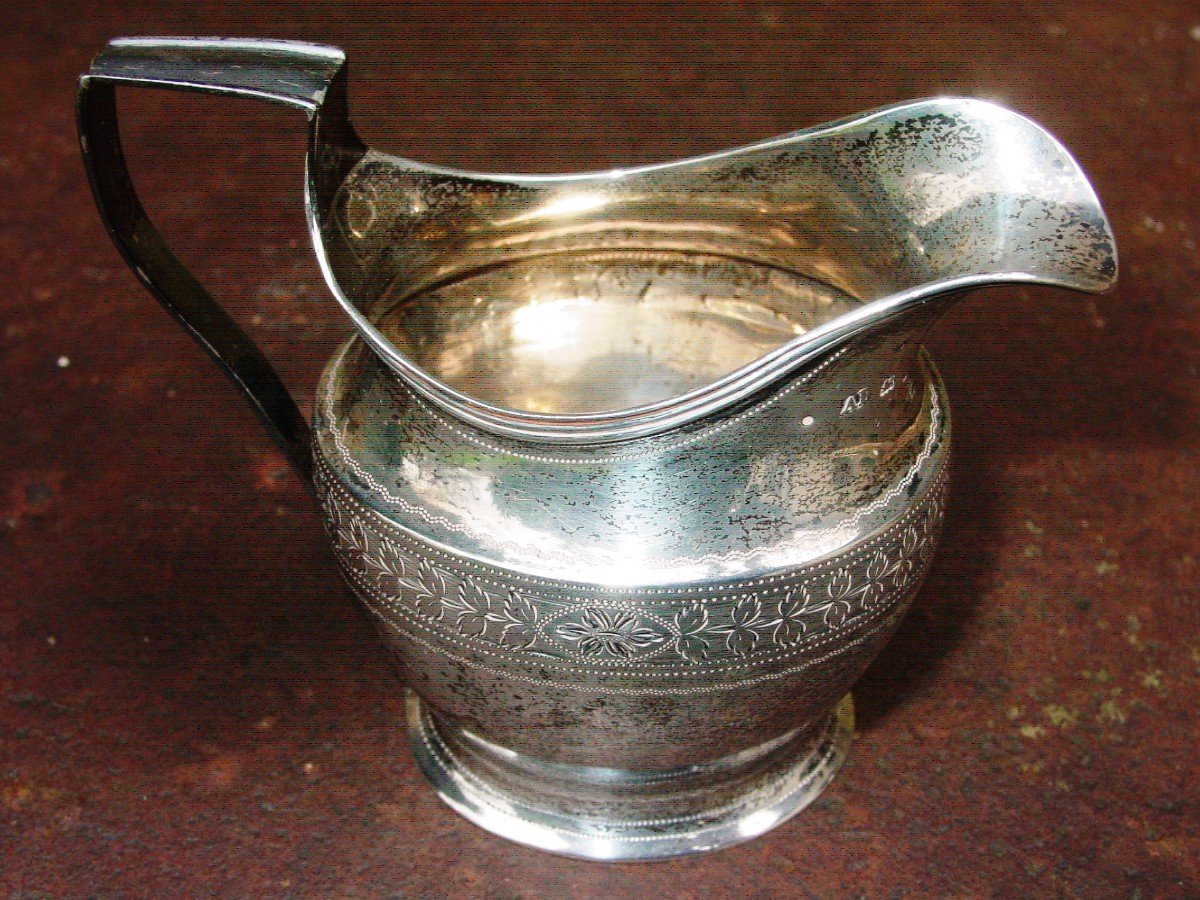 English Silver Cream Pot 1st Half 19th Century Sterling Cream Pot-photo-4