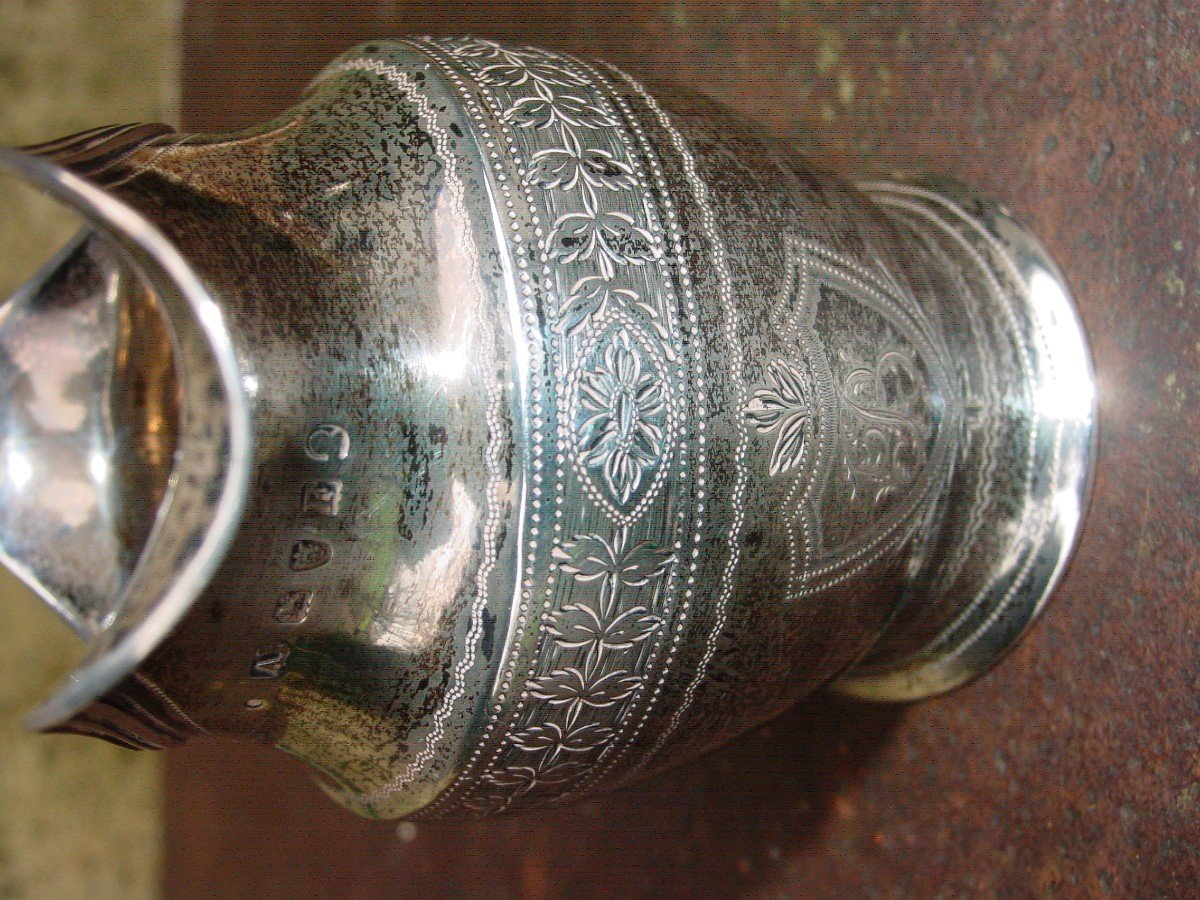 English Silver Cream Pot 1st Half 19th Century Sterling Cream Pot-photo-1