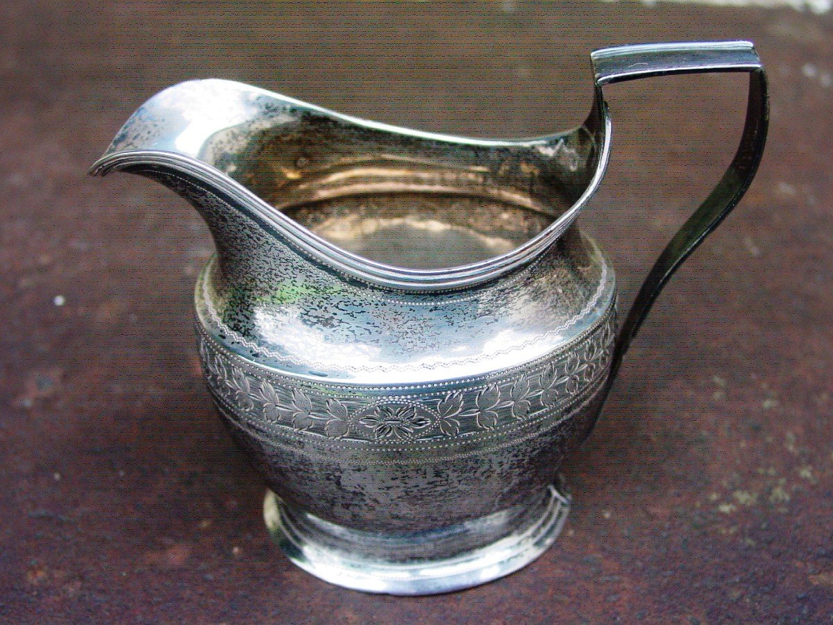 Pot à Crème Argent Anglais 1re Moitié 19ème Sterling cream pot