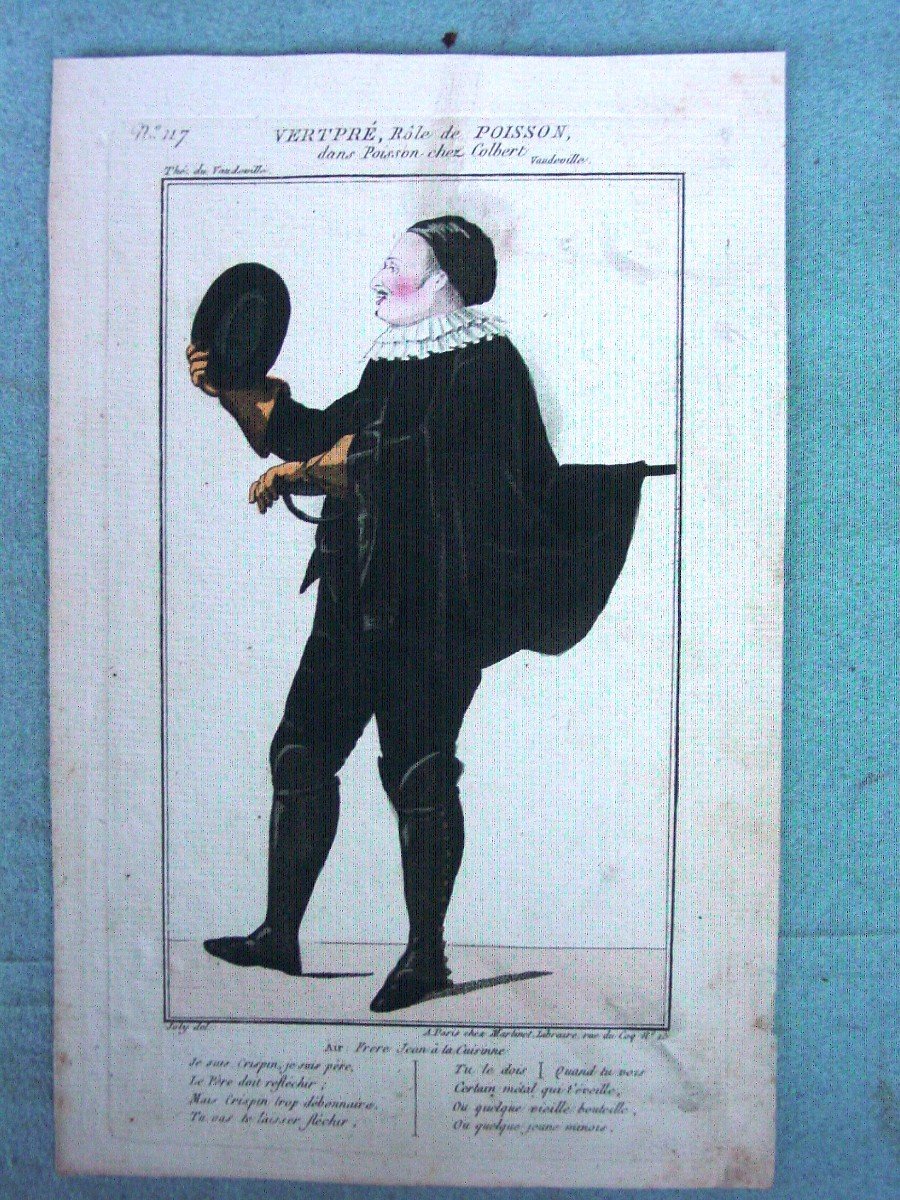 9 Gravures De Chez Martinet Vers 1815 Personnages Théâtre Boulevard-photo-3