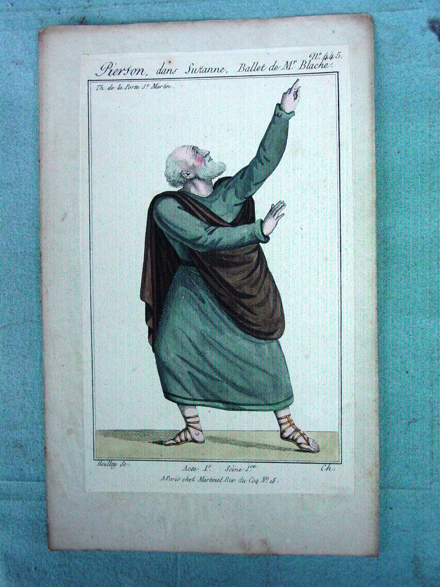 9 Gravures De Chez Martinet Vers 1815 Personnages Théâtre Boulevard-photo-4