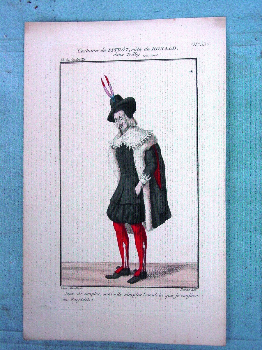 9 Gravures De Chez Martinet Vers 1815 Personnages Théâtre Boulevard-photo-1