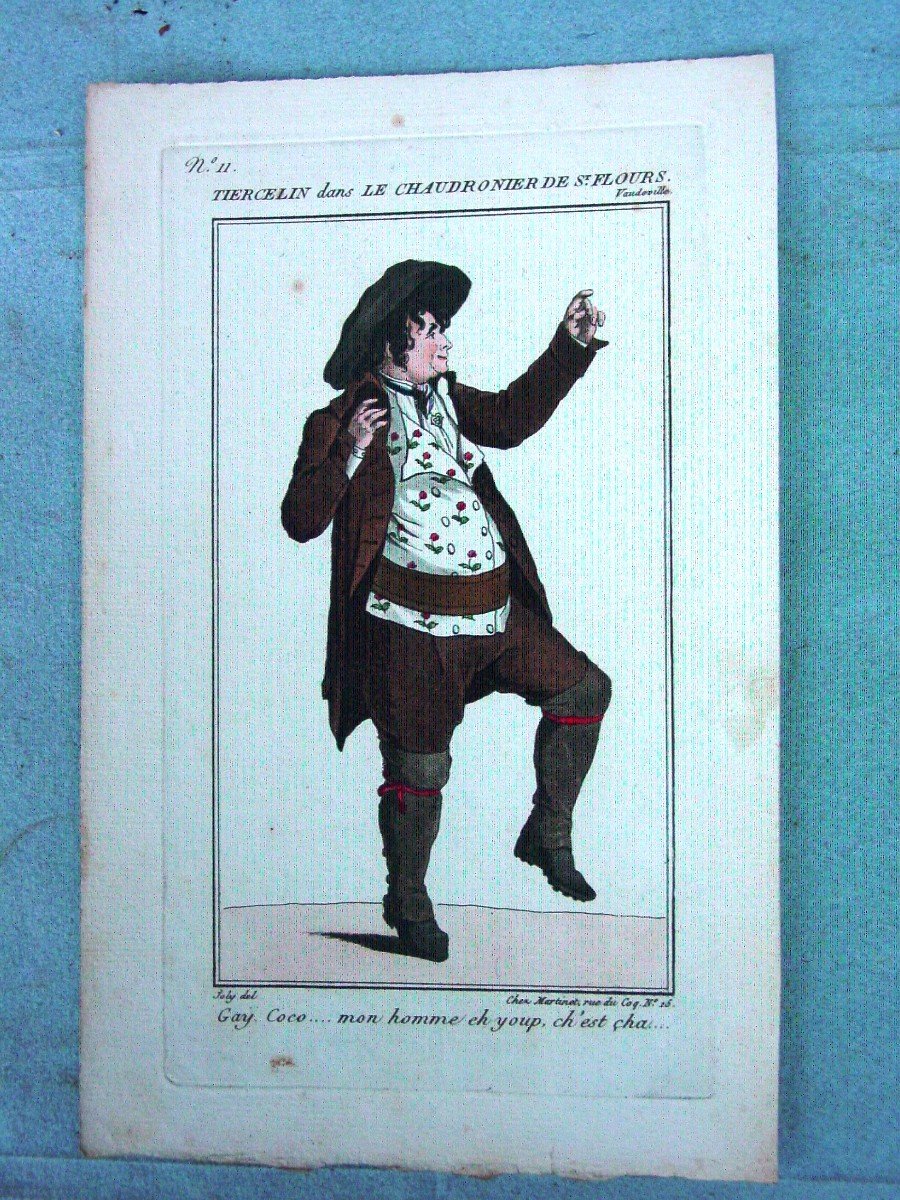 9 Gravures De Chez Martinet Vers 1815 Personnages Théâtre Boulevard-photo-2