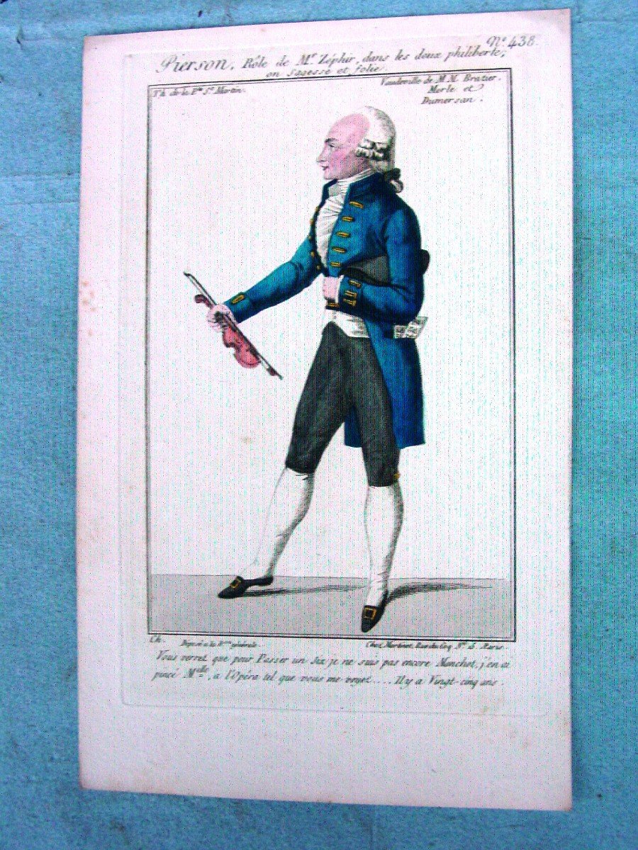 9 Gravures De Chez Martinet Vers 1815 Personnages Théâtre Boulevard-photo-3