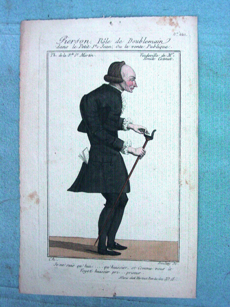 9 Gravures De Chez Martinet Vers 1815 Personnages Théâtre Boulevard-photo-4