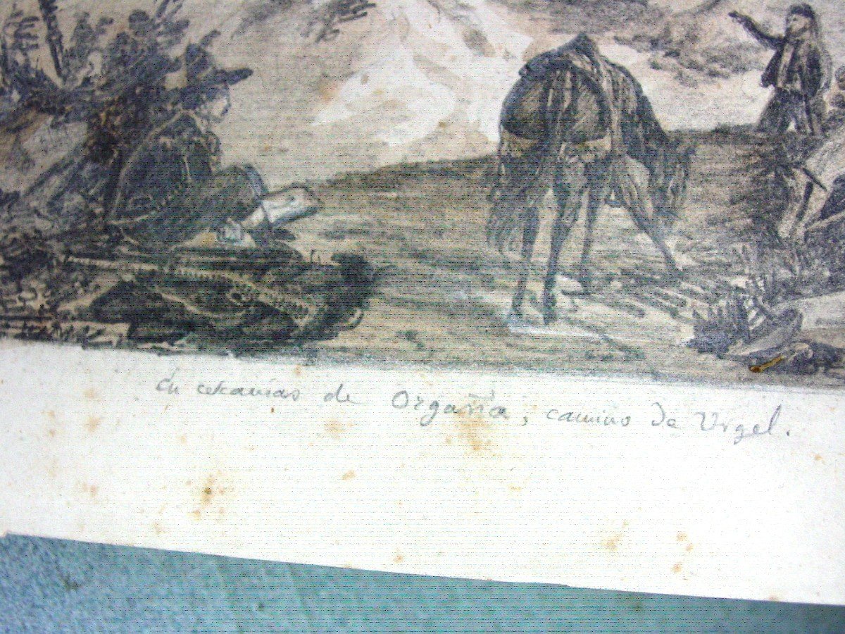 Vers 1835- Dessin Espagne Comté d' Urgell-photo-2