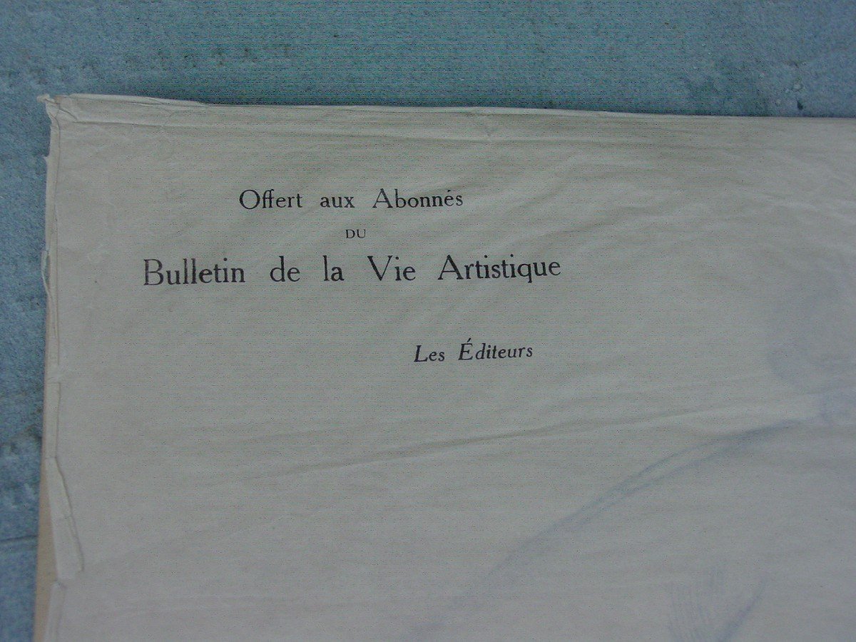 Auguste Renoir: "étude De Nu"Estampe  Chez Bernheim Jeune Pour Le Bulletin De La Vie Artis-photo-4