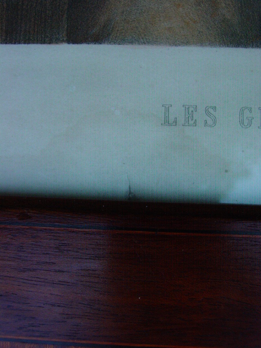 Lithographie Billard : Les Gros Bonnets De l'Endroit" Bien Encadrée 1900-photo-5