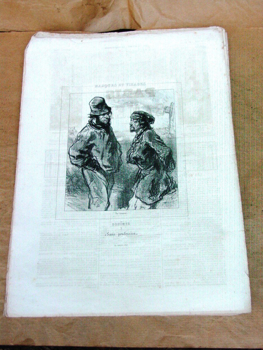 11 Lithographies Gavarni : Masques & Visages-photo-8