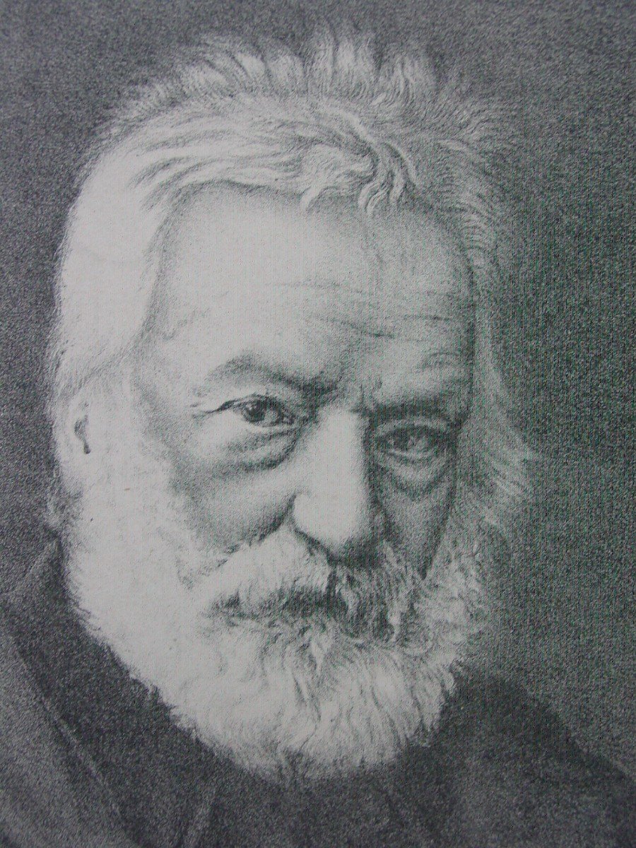 Victor Hugo Lithograph By Julien Chez Lelogeais-photo-2