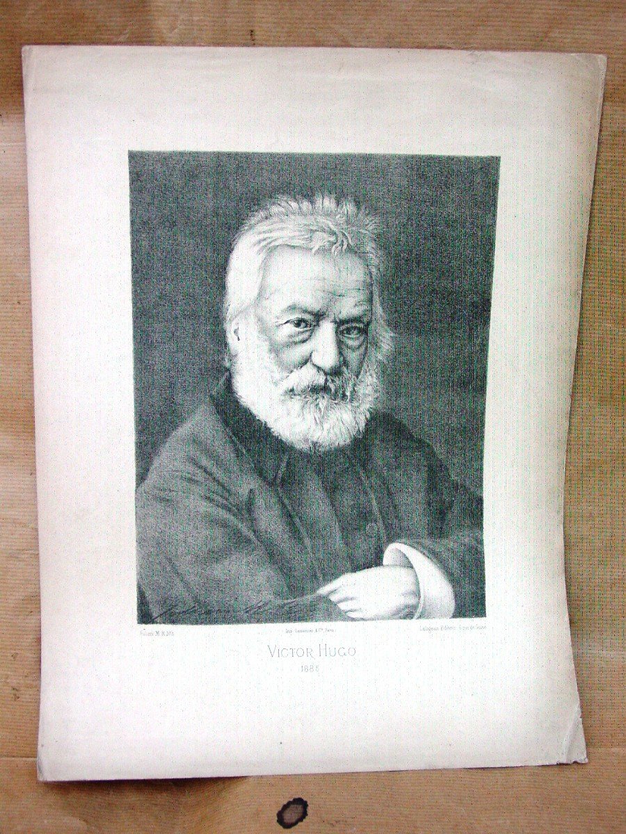 Victor Hugo Lithograph By Julien Chez Lelogeais