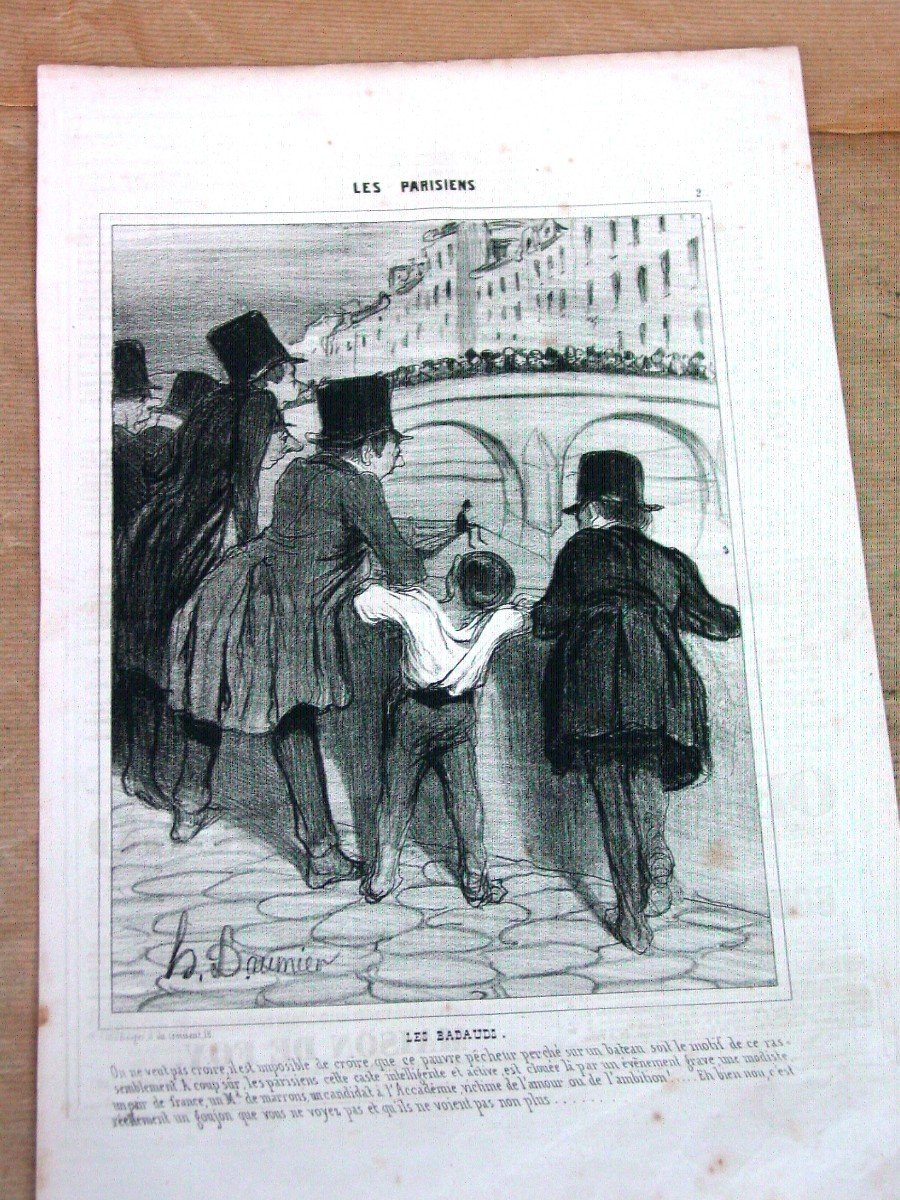 5 Lithographies Daumier "emotions Parisiennes" Charivari-photo-3