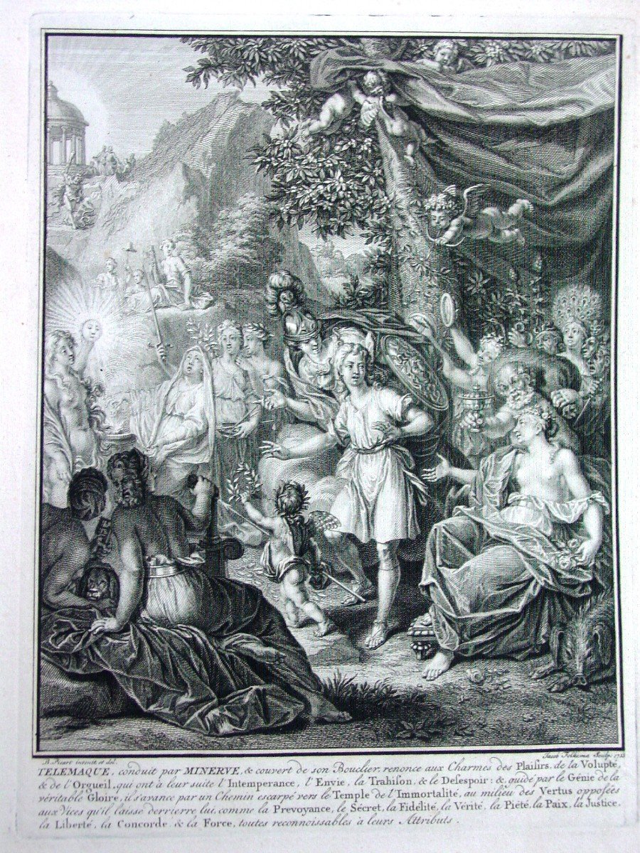 1733 - B. Picart & J. Folkema: "telemachus Led By Minerva"