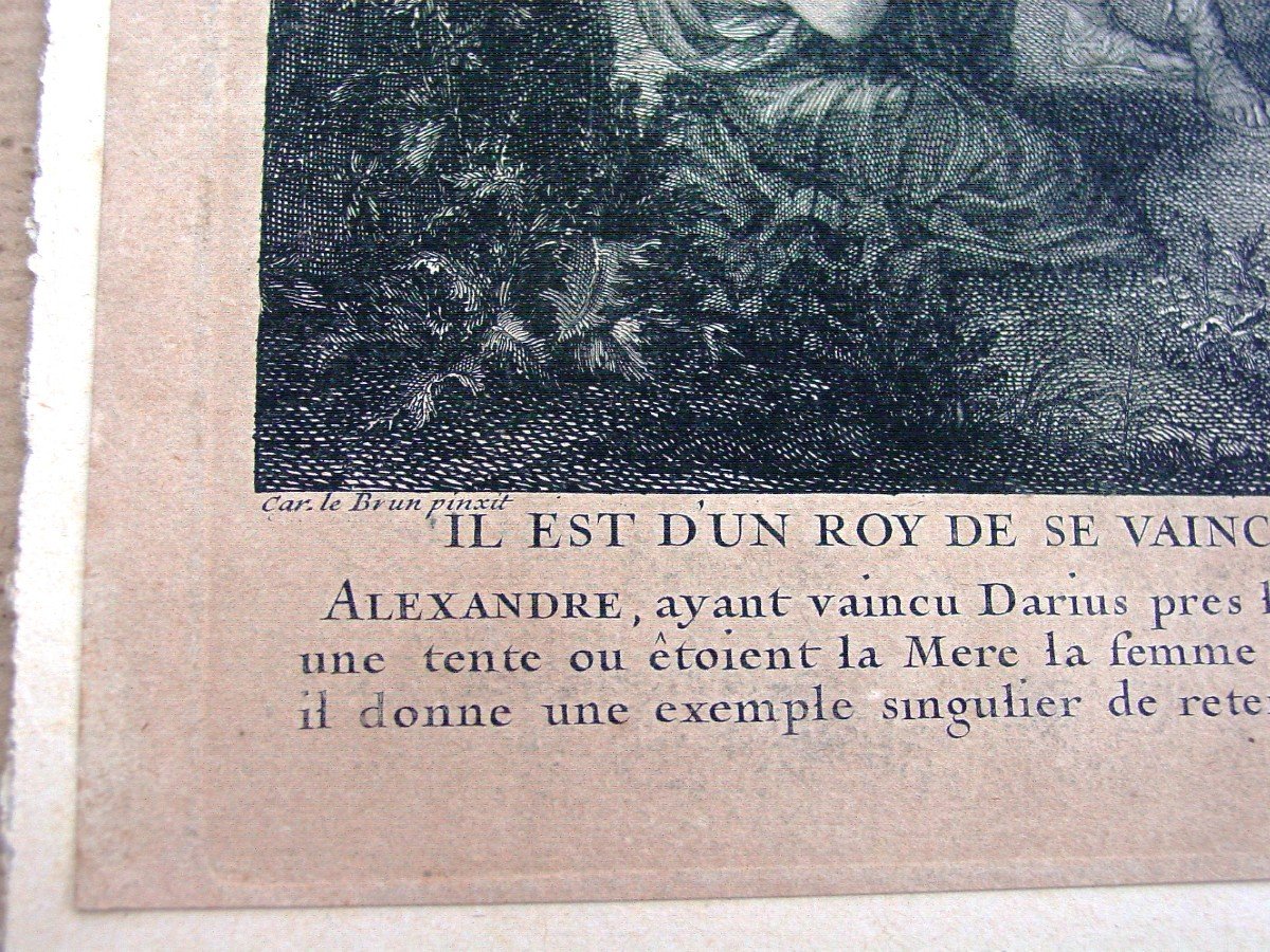 Alexandre Ayant Vaincu Darius d'Aprés Le Brun Par Audran-photo-3