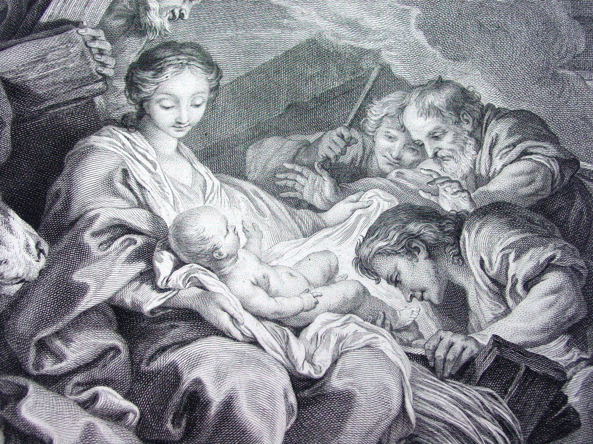 d'Ap. Van Loo Par L. Cars : l'Adoration Des Bergers