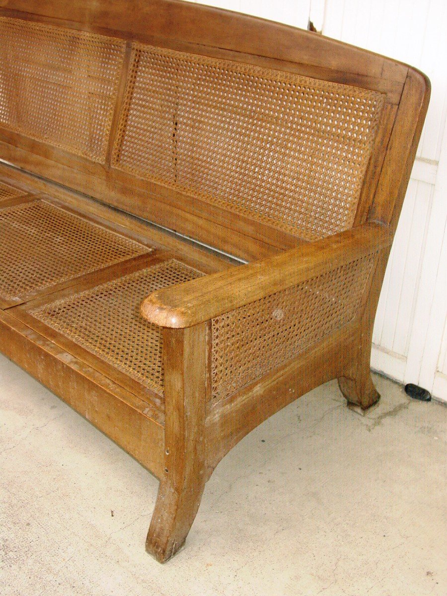 Grand Canapé Sofa Teck Art & Craft Paquebot Morris 1920-photo-3