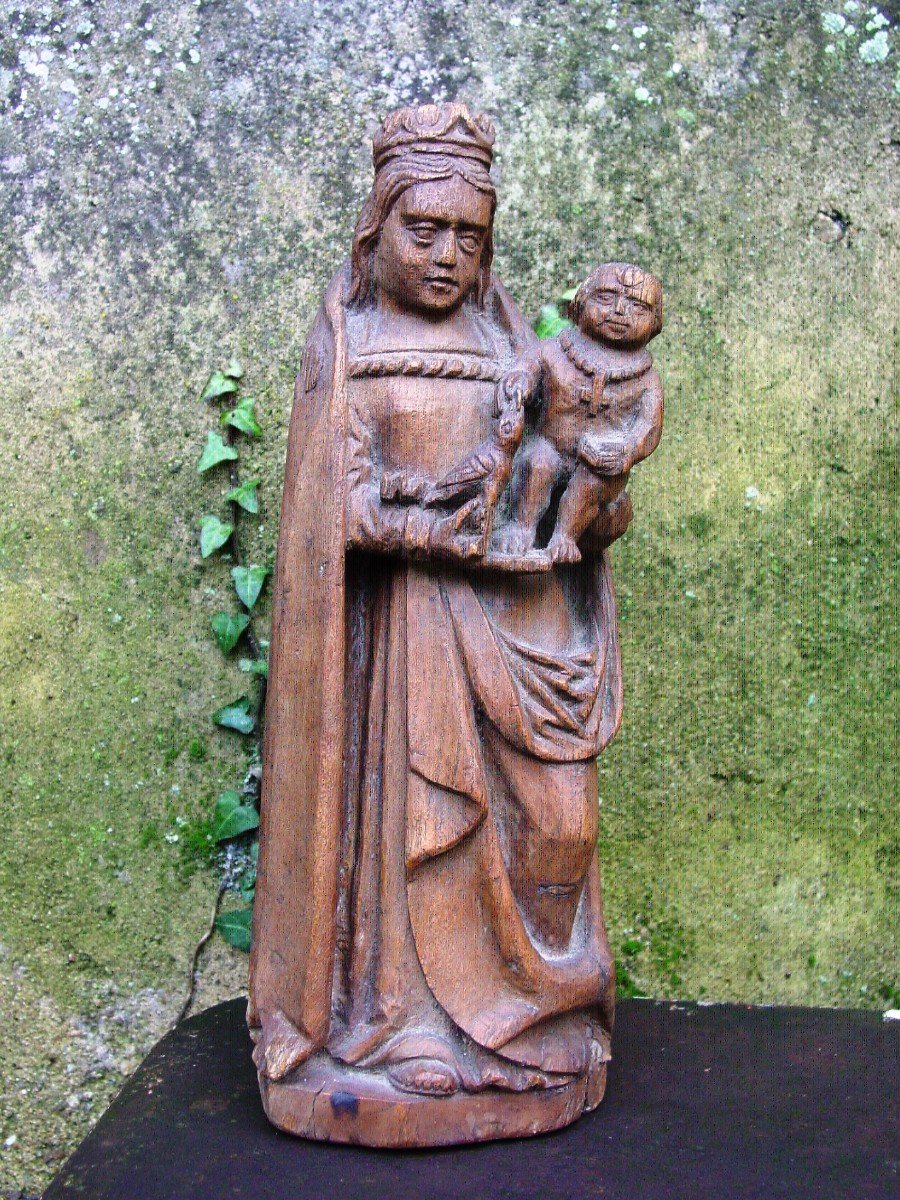 Virgin With Bird And Child Oak-photo-2