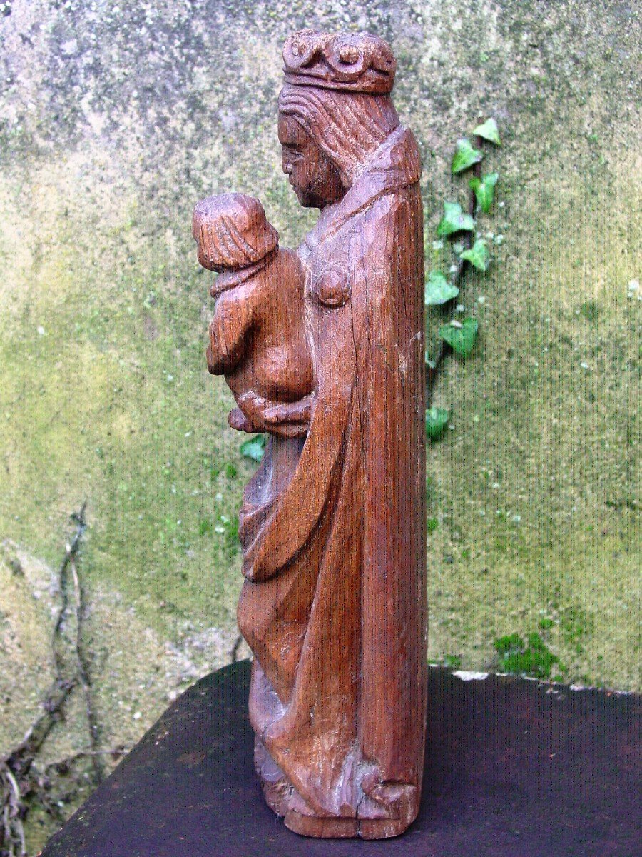 Virgin With Bird And Child Oak-photo-3