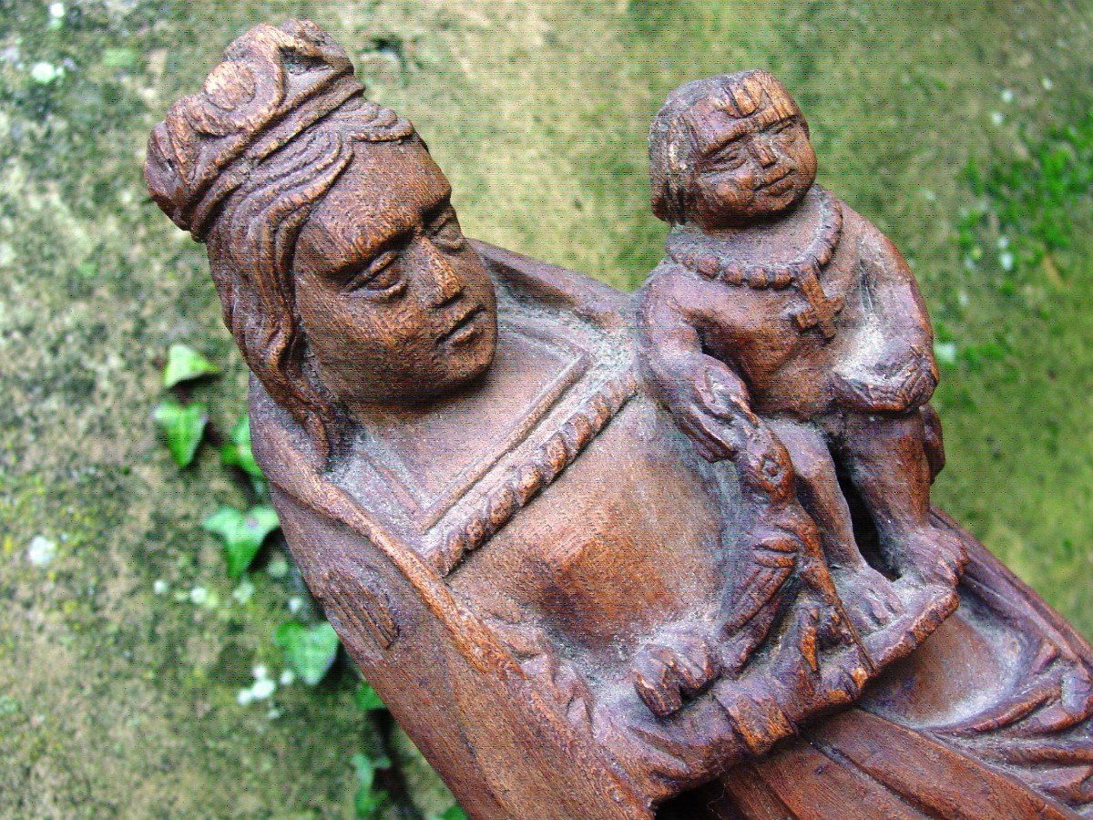 Virgin With Bird And Child Oak-photo-4