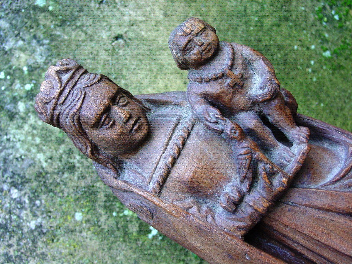 Virgin With Bird And Child Oak-photo-5