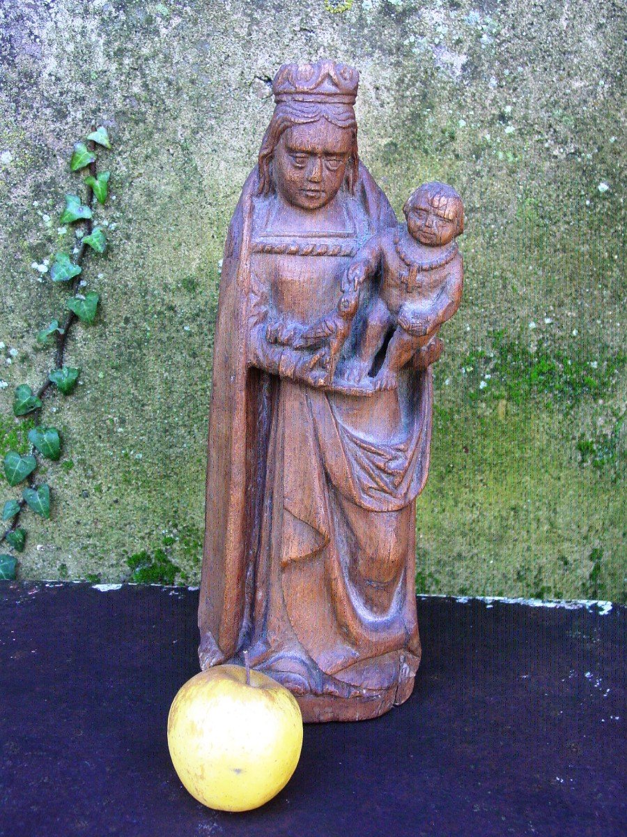 Virgin With Bird And Child Oak-photo-6