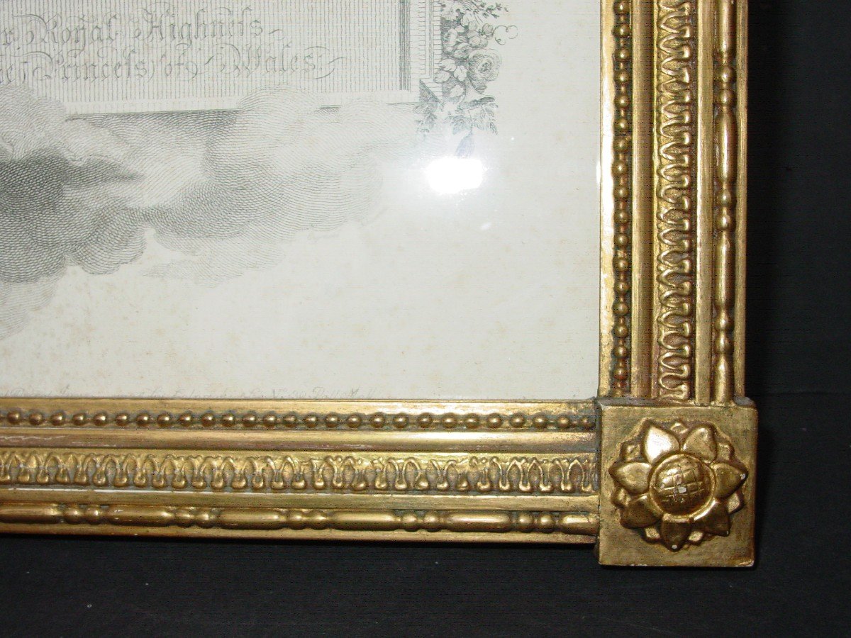 Small Golden Frame (35.5 X 25.5 Cm.) Louis Vvi 1900-photo-2