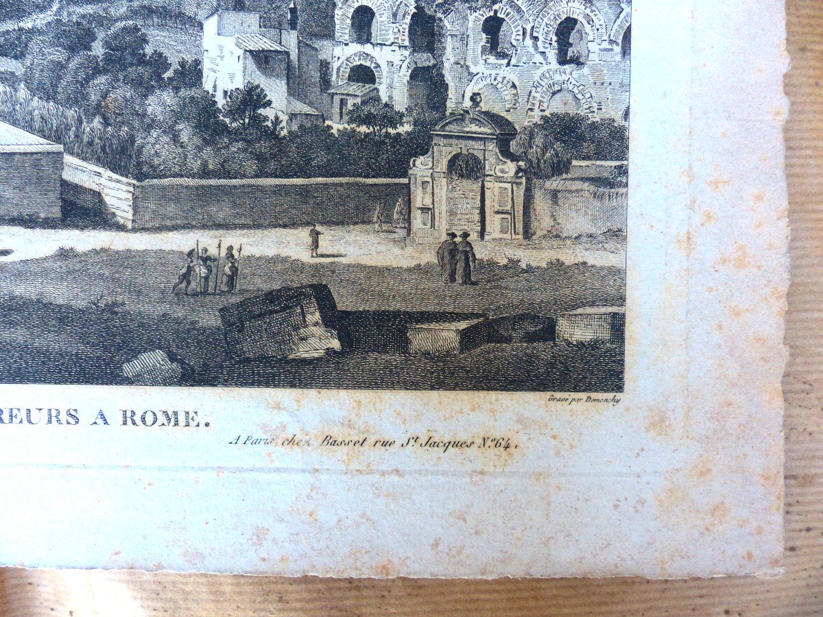 View Of The Palace Of The Emperors In Rome 18th Century Cn Cochin & De Monchy-photo-3