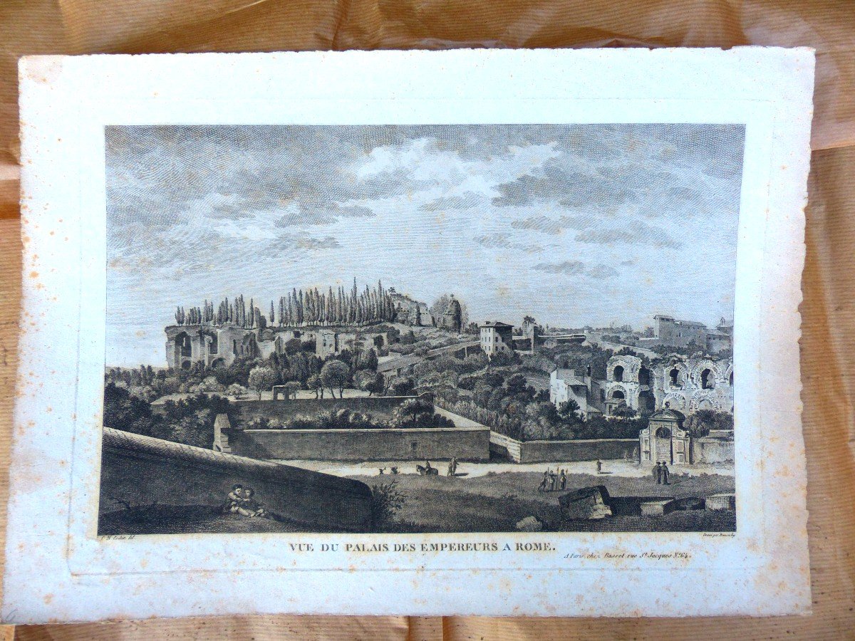 View Of The Palace Of The Emperors In Rome 18th Century Cn Cochin & De Monchy