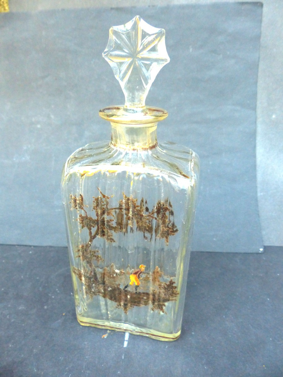 Flacon à Parfum émaillé 1900 Au Jockey égaré