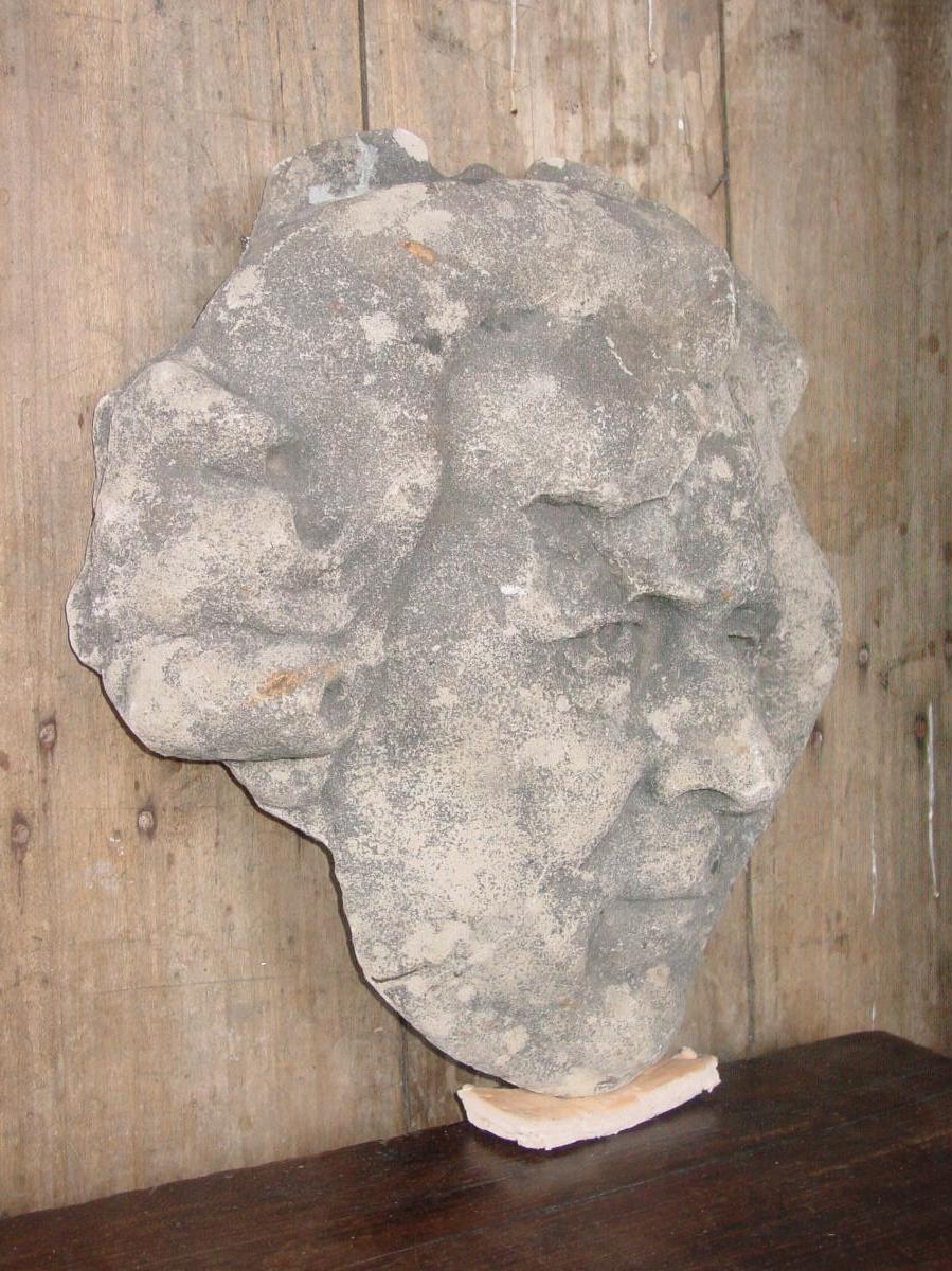 Profil d'Homme Célèbre Détail Bas-Relief C.1800 Monument Parisien-photo-3