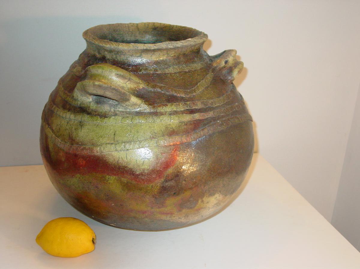 Céramique Par" Regula Brotbek" Technique "raku" 1996-photo-4