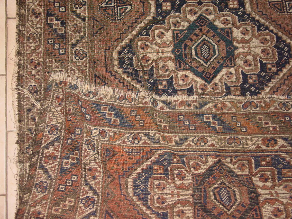 Tapis Persan Ancien Usures ( 207 X 104 Cm. )-photo-1