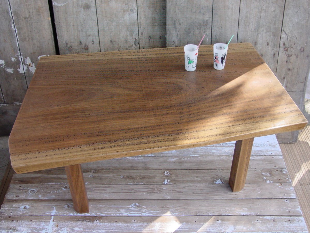 Coffee Table Teak Brutaliste Cf Perriand Free Form-photo-4