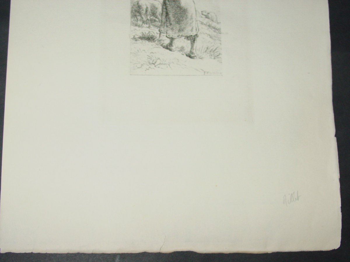 Jean François Millet (1814-1875) Gravure à l'Eau- Forte -photo-4