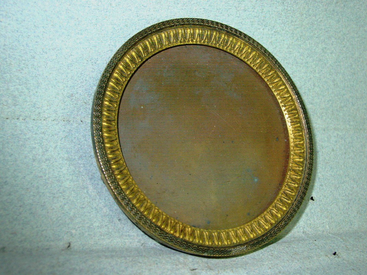 Empire Period Frame For Miniature In Gilt Bronze