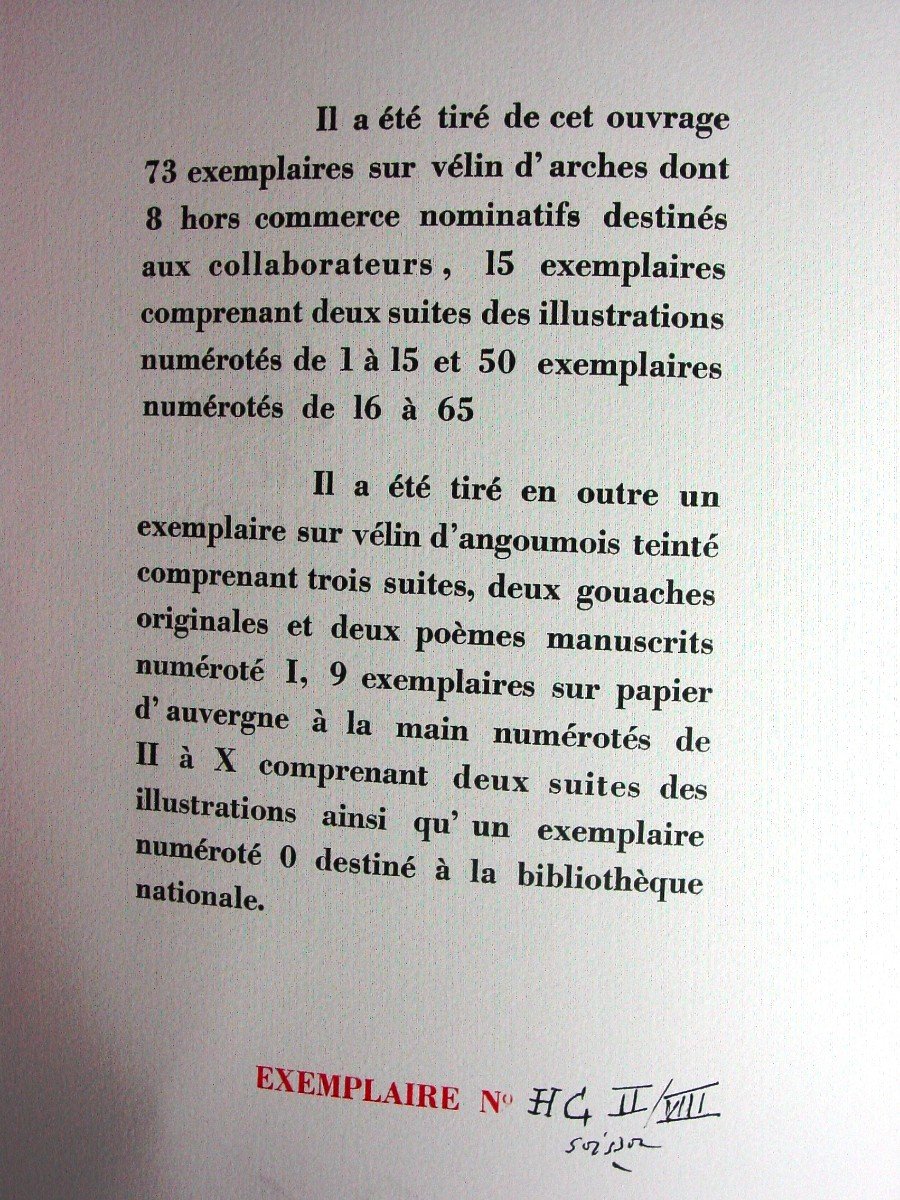 "Le Cœur au Repos " II / VIII Jacques Berne & Jacques Soisson 1980  Gd in-folio ff. Michel Bon-photo-3