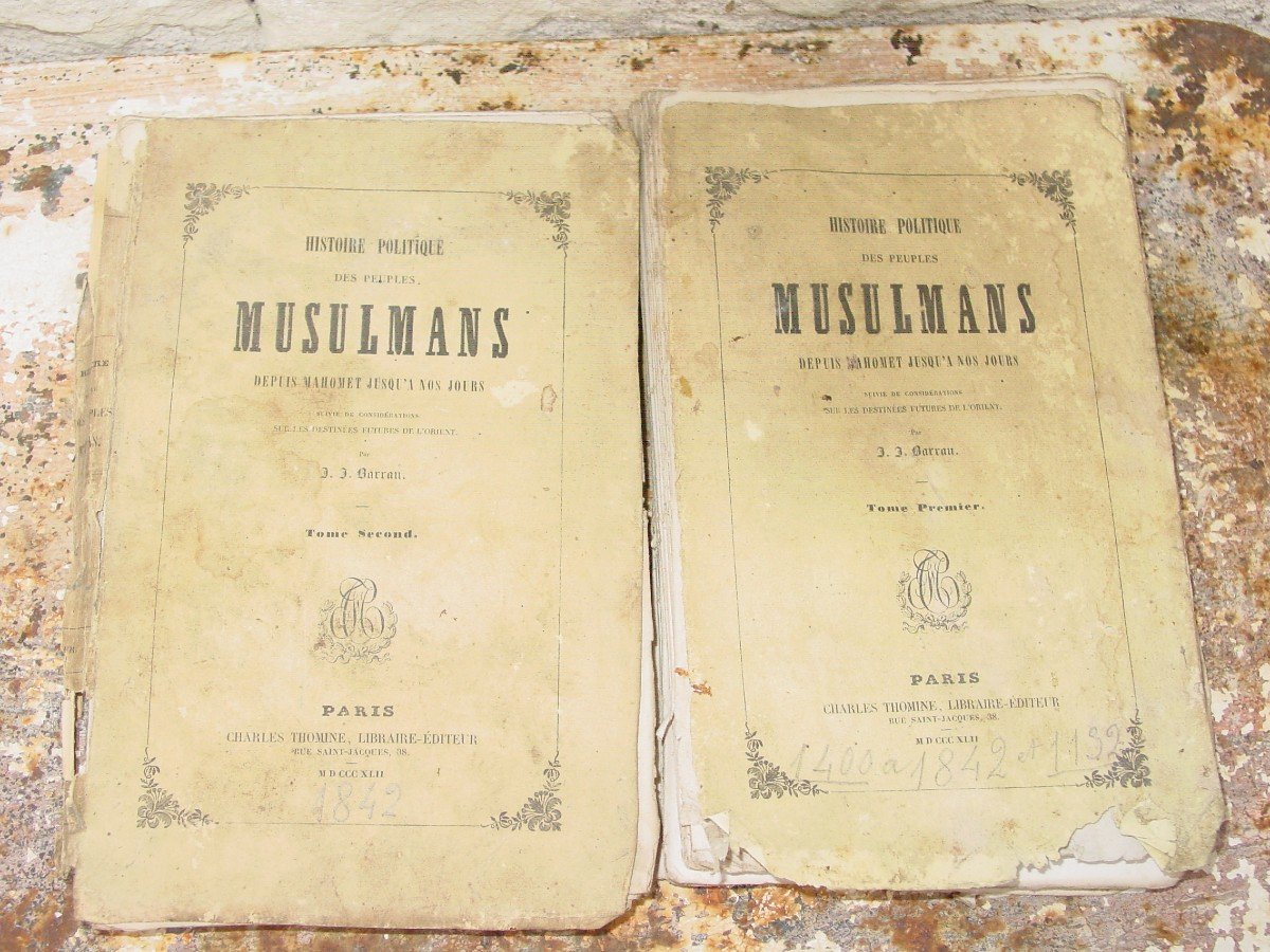 "political History Of Muslim Peoples" Jj Barreau 1842 (2 Volumes) To Be Bound-photo-2