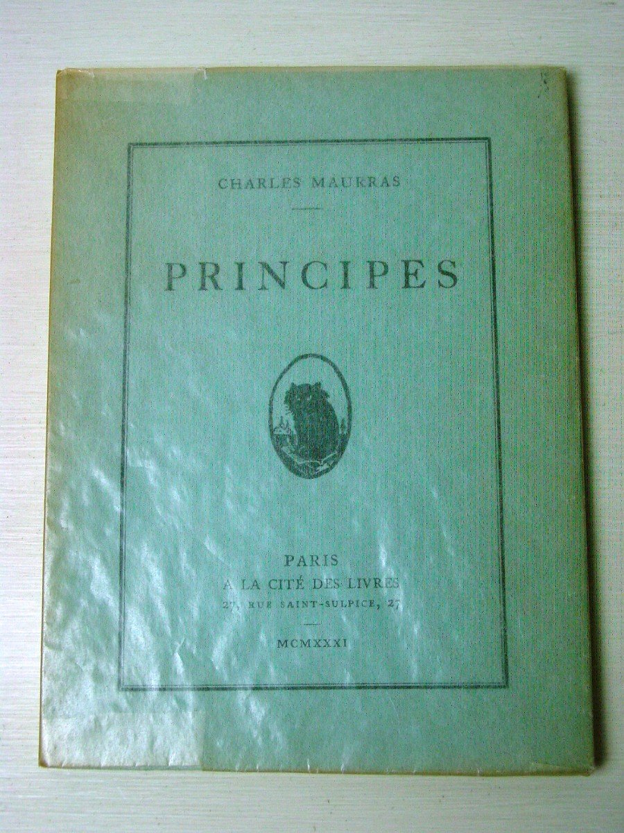 Edition Originale "Principes" Charles Maurras 1931-photo-2