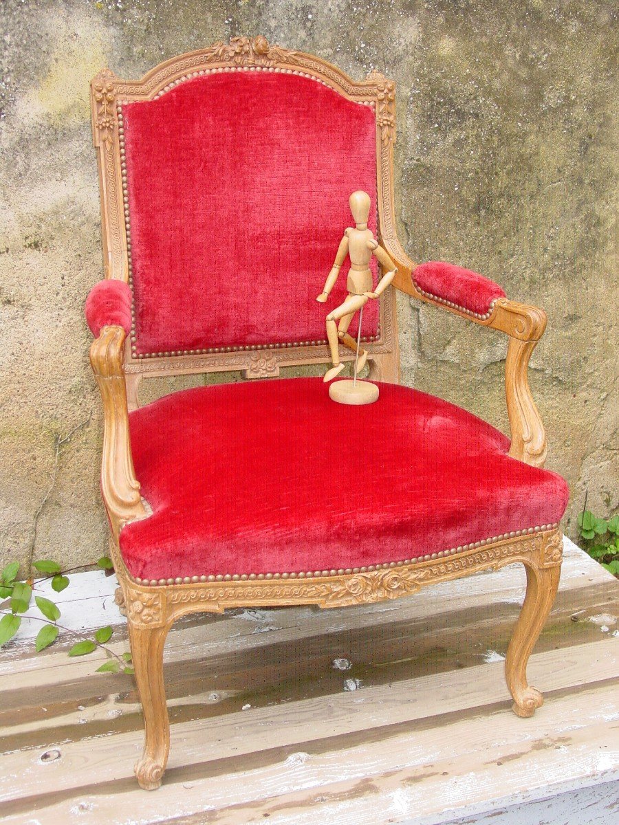 Suite De 4 Larges Fauteuils Style Éclectique ( Louis XV , XVI)vers 1890-photo-2